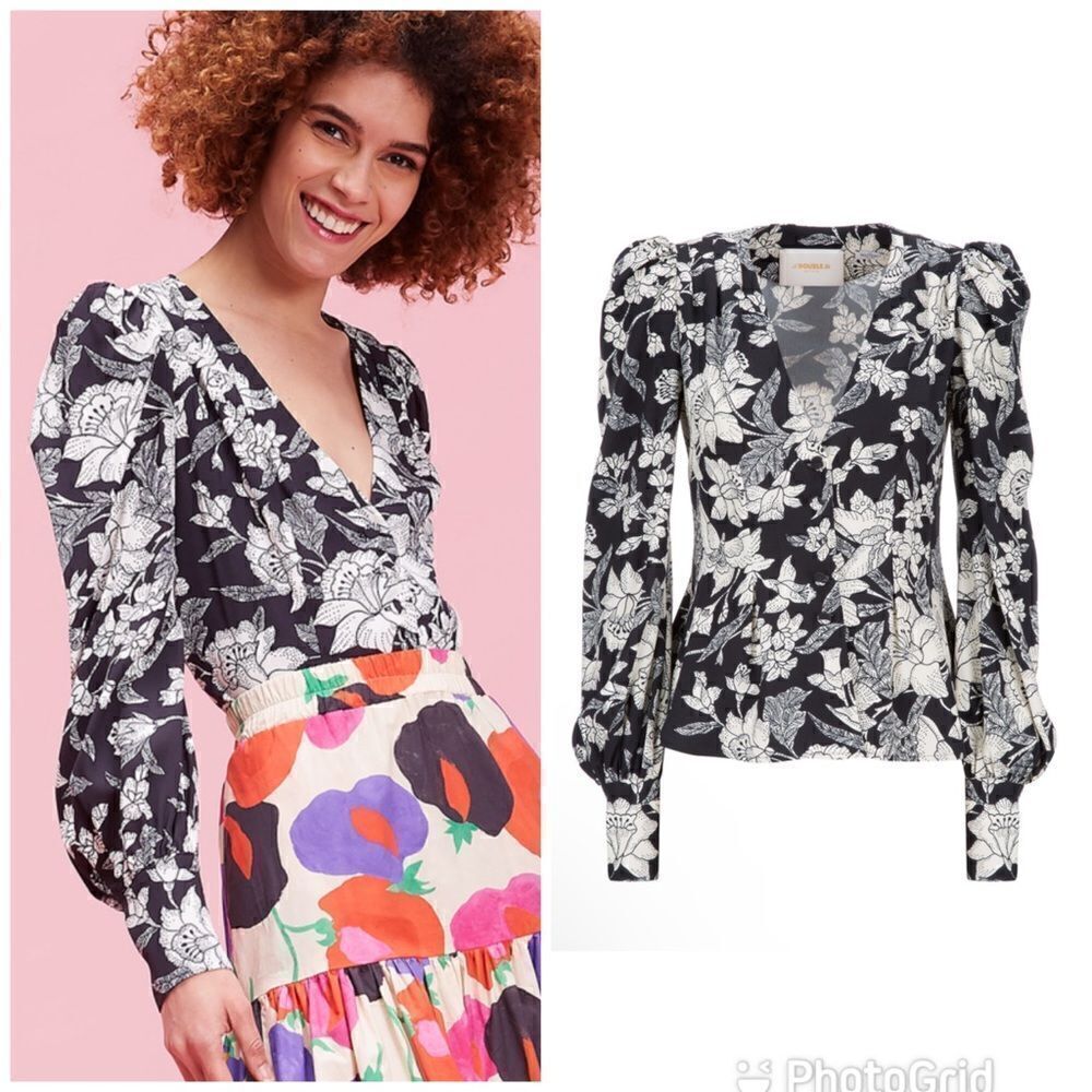 NEW LA DoubleJ Smokin’ Hot Shirt Lilium Nero Sable Satin Medium